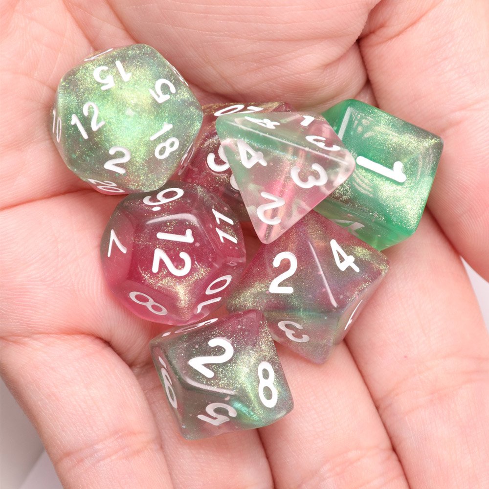 Hot Sale Plastic Acrylic Board Game Dice Set Glow in the Dark Dice