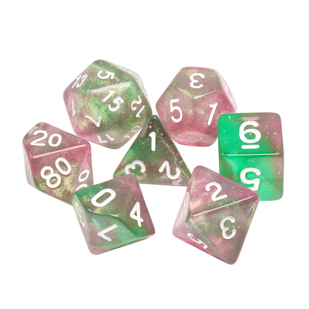 Hot Sale Plastic Acrylic Board Game Dice Set Glow in the Dark Dice