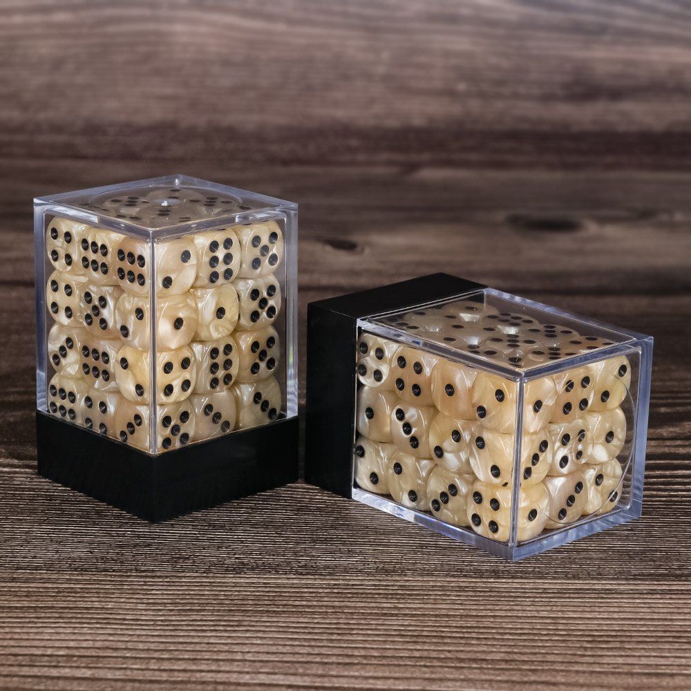 36pcs 12mm Resin Polyhedral Dice Set Square Opaque D20 Shape with Custom Logo for RPG DND Board Games Enclosed in Plastic Box
