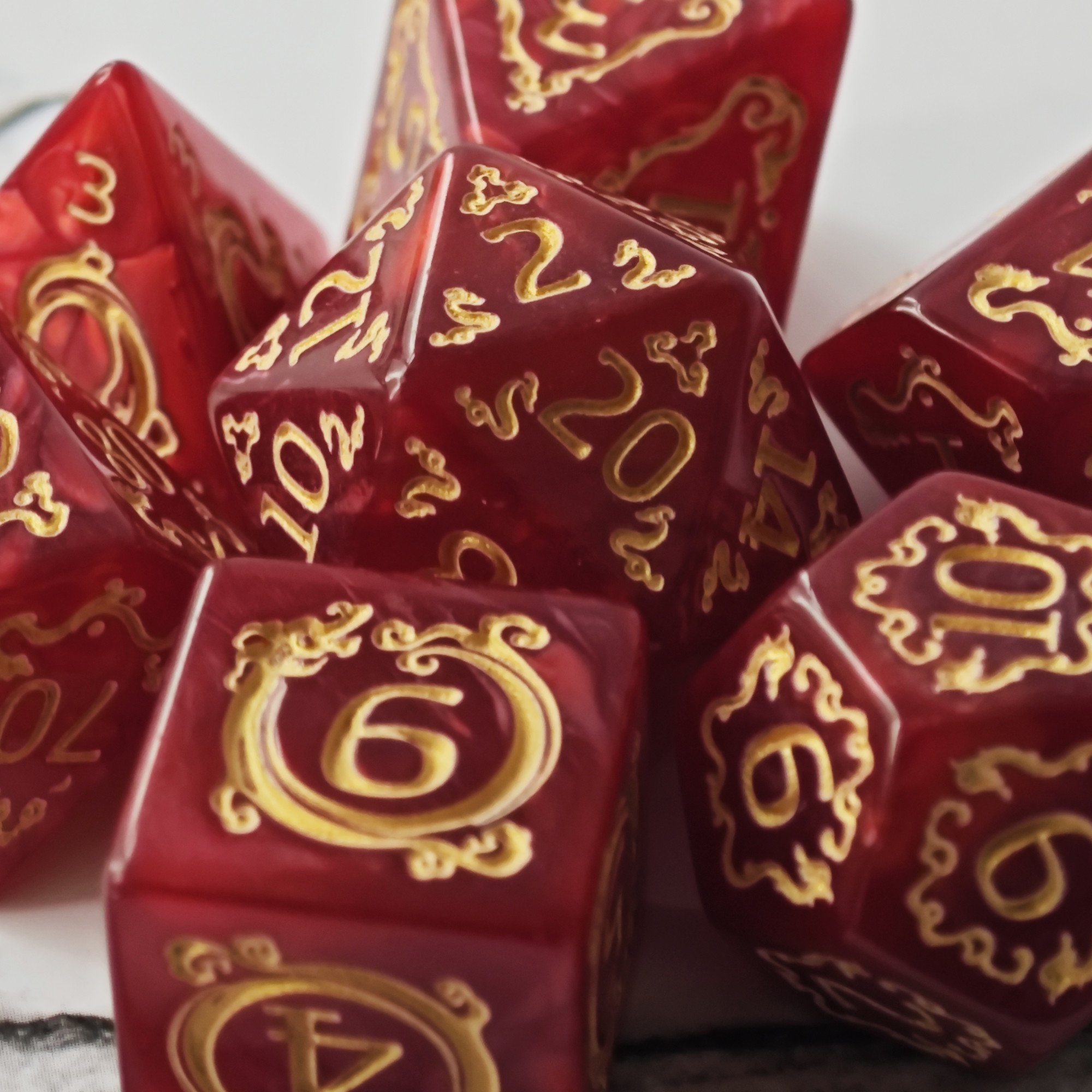 MINI PLANET DND Dice Set Polyhedral Dungeons and Dragons Acrylic Colored Dice Set For TRPG Wholesale Acrylic Plastic Dice