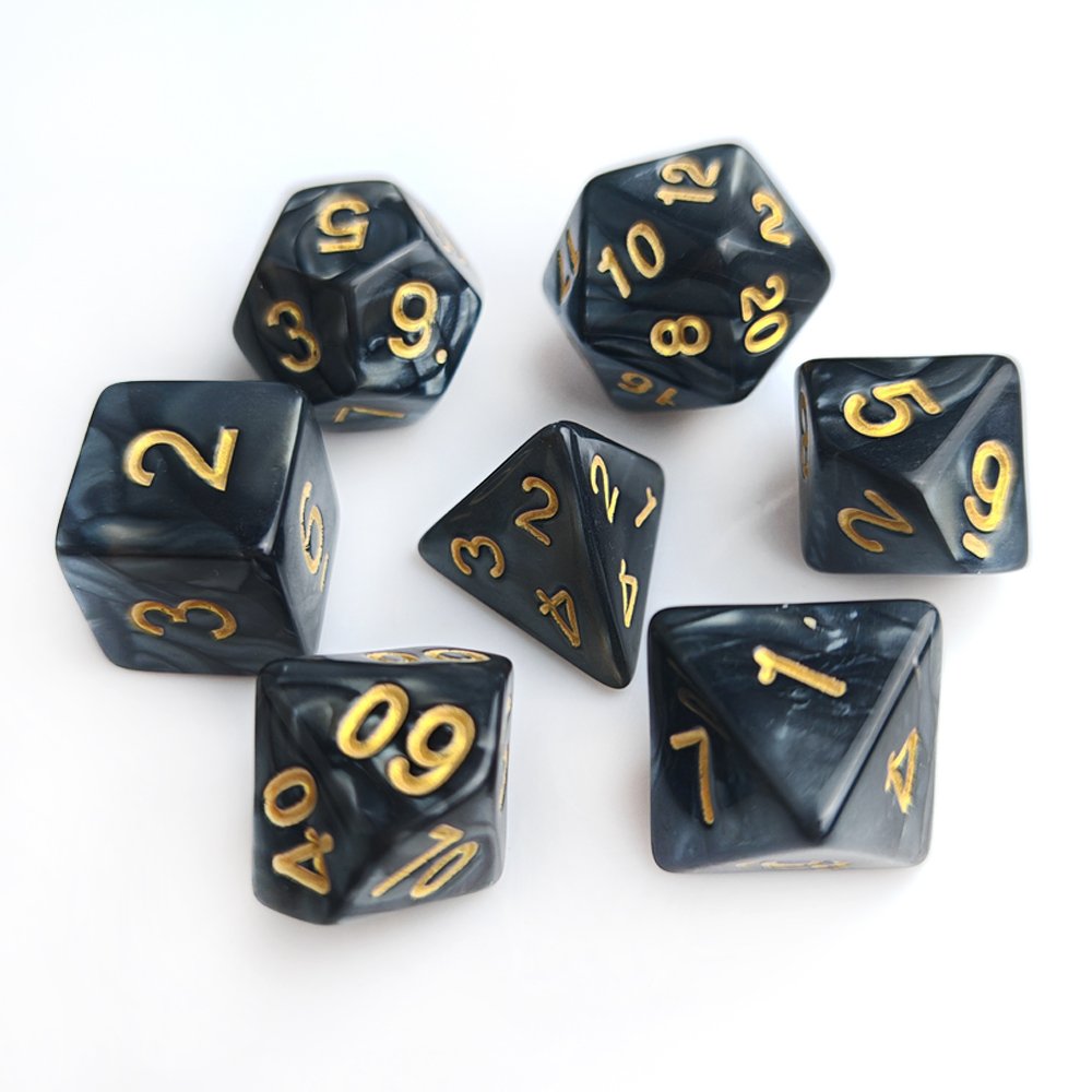 Hot Sale Bulk Dice Wholesale RPG Dungeons & Dragons Board Game Dice Pearl Polyhedral Acrylic DND Dice Set