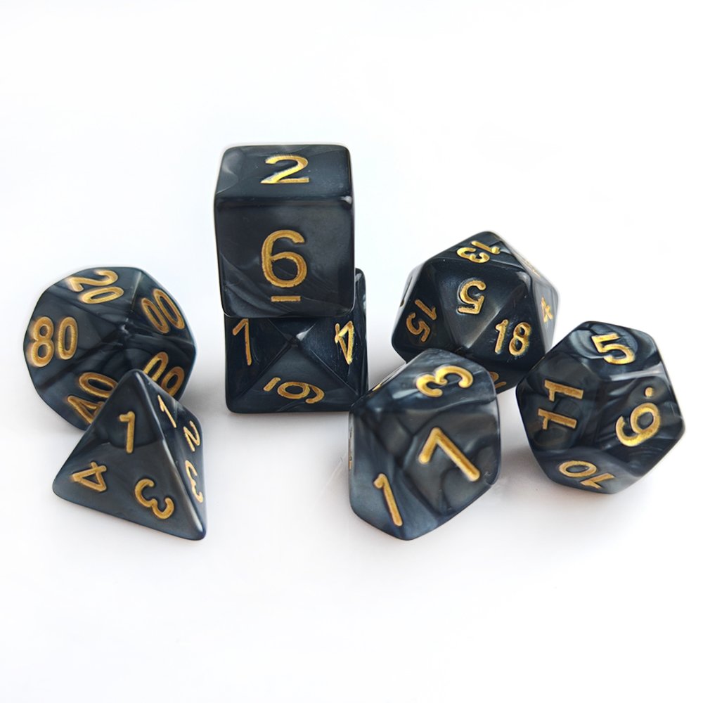 Hot Sale Bulk Dice Wholesale RPG Dungeons & Dragons Board Game Dice Pearl Polyhedral Acrylic DND Dice Set