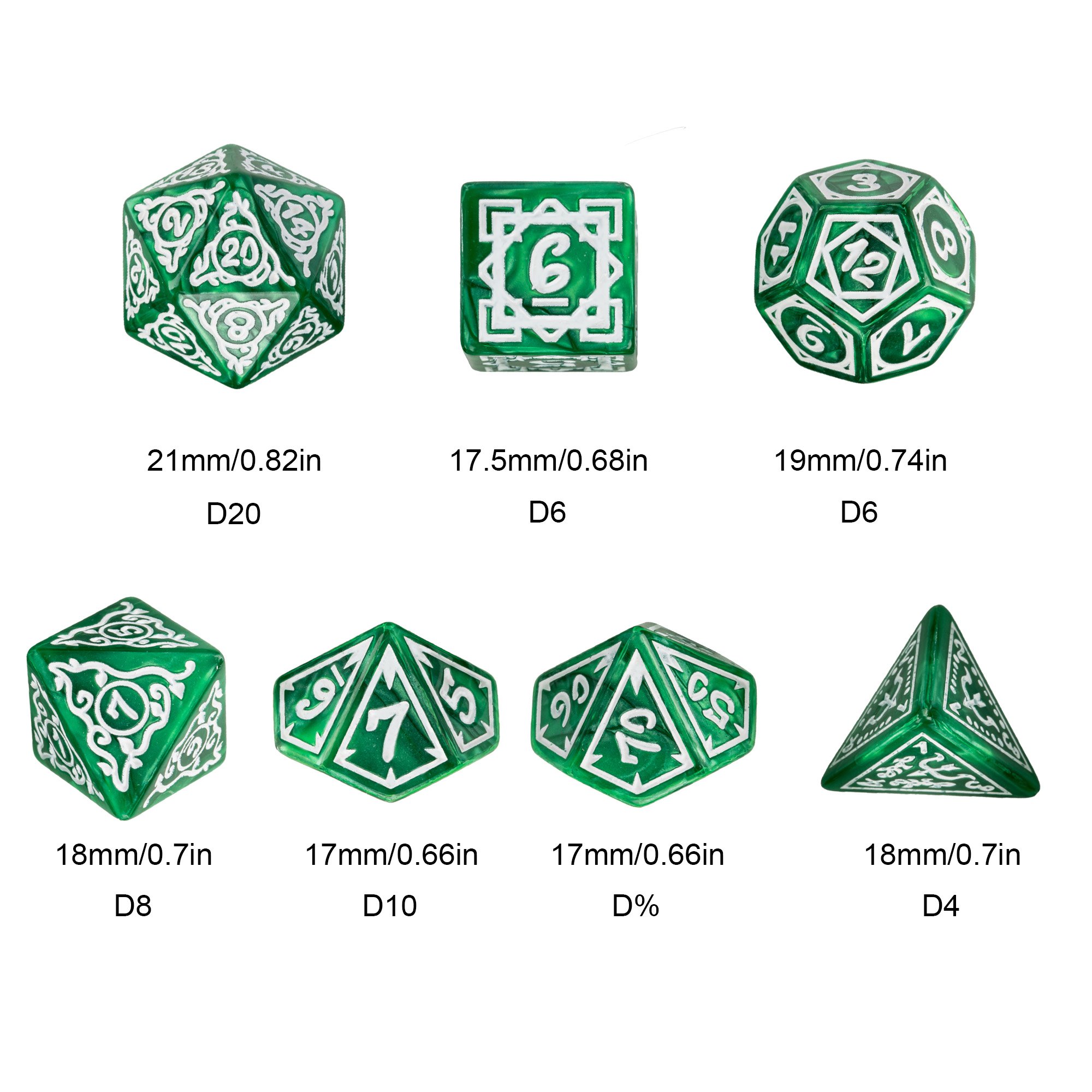 Udixi Plastic Polyhedral custom logo rpg dungeons and dragons Acrylic colored pattern dice game set