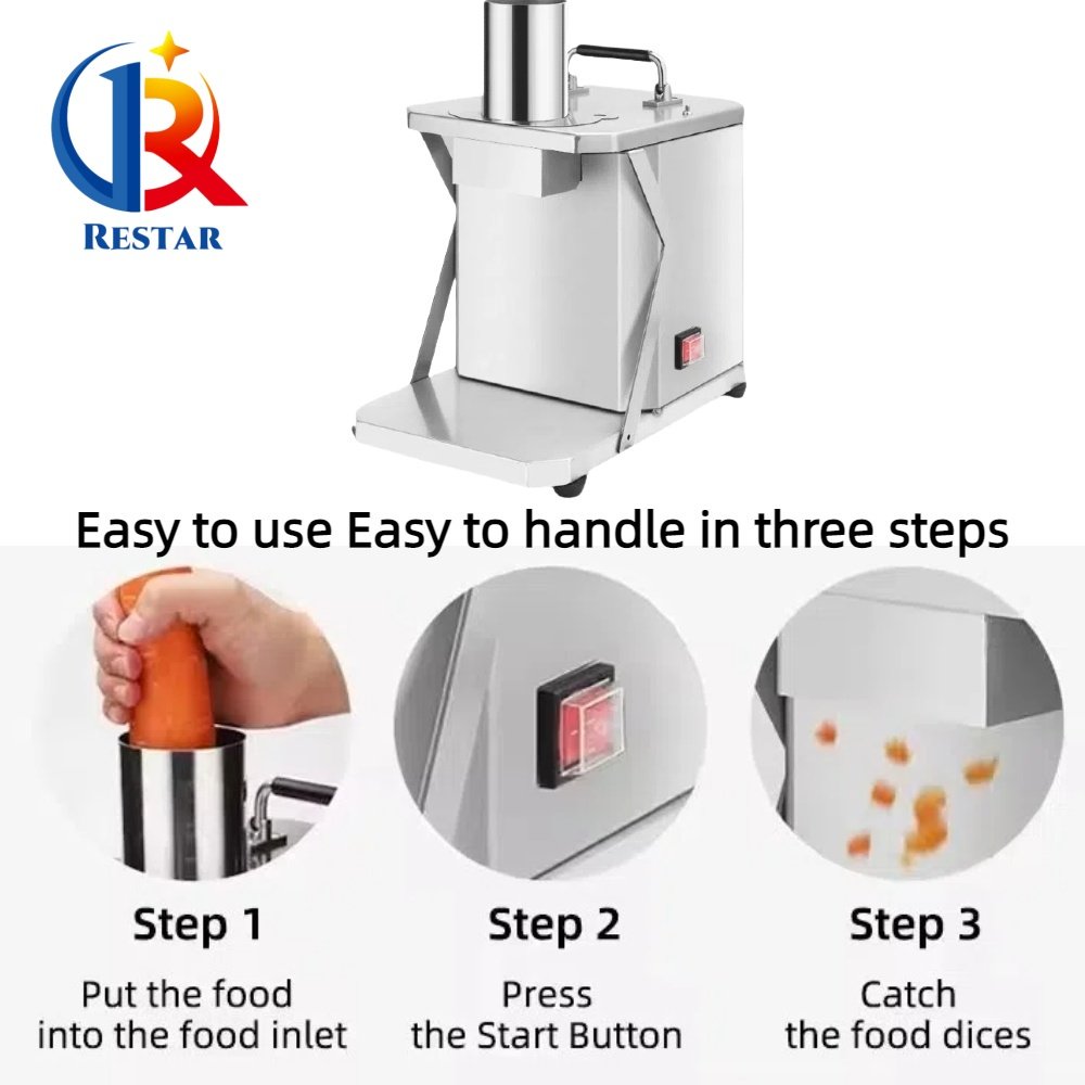 Commercial Vegetable Dicing Machine Vegetable Cutting Machine Carrot Onion Cucumber Mushroom Potato Dicing Shredded Machine