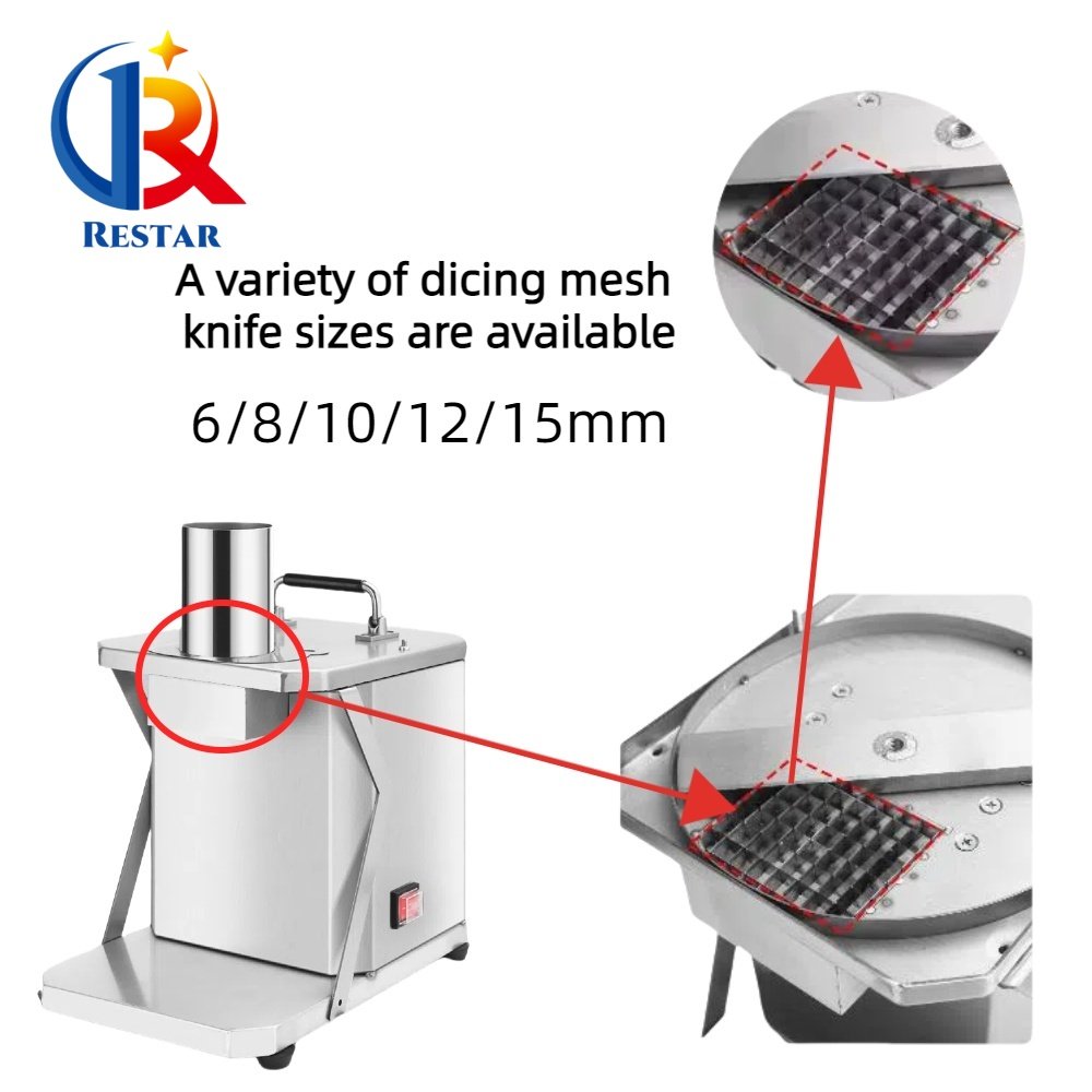 Commercial Vegetable Dicing Machine Vegetable Cutting Machine Carrot Onion Cucumber Mushroom Potato Dicing Shredded Machine