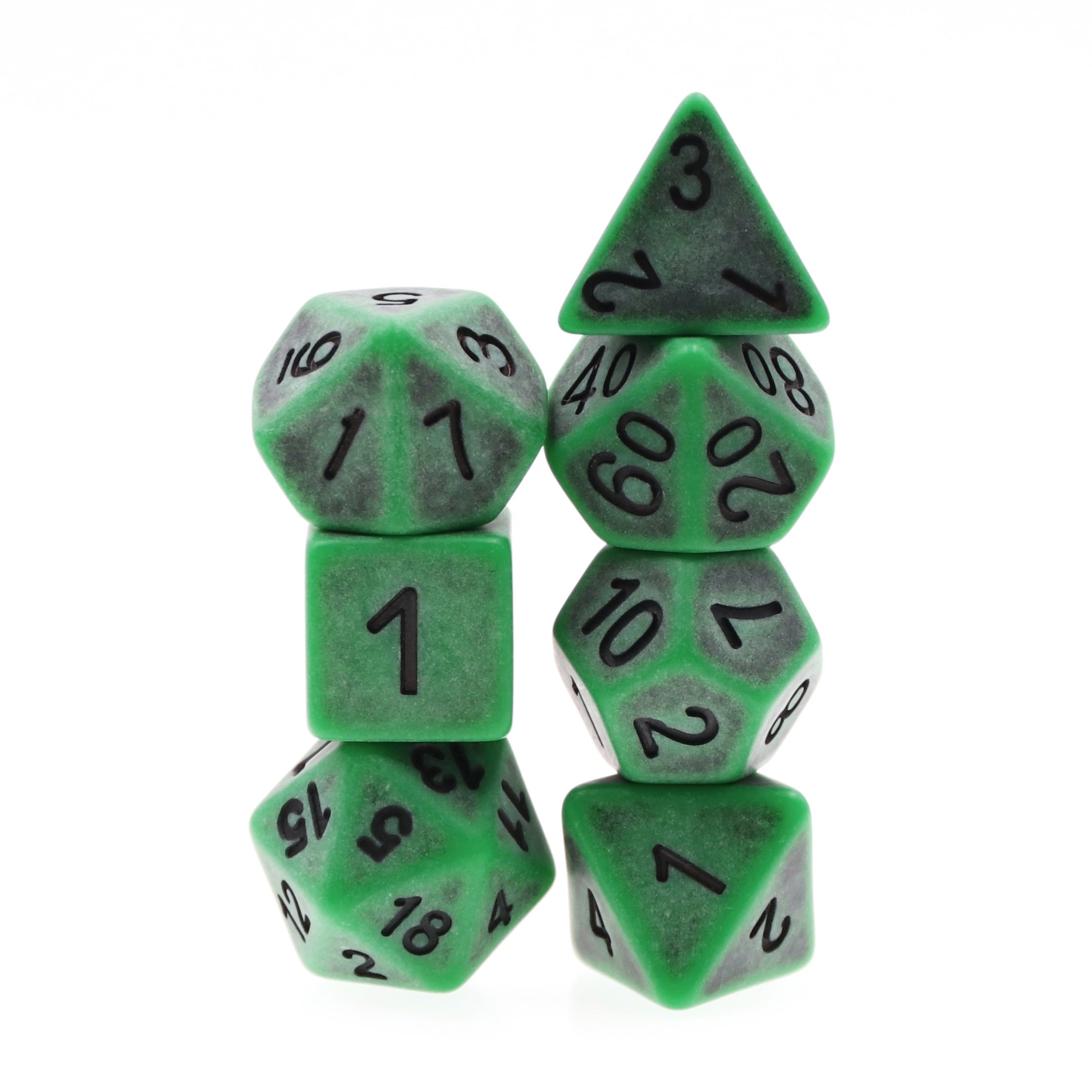 HD Dice 7 pcs Resin Dice Set Ancient Dice Set for rpg,