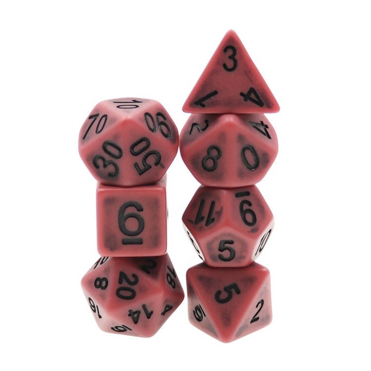 HD Dice 7 pcs Resin Dice Set Ancient Dice Set for rpg,