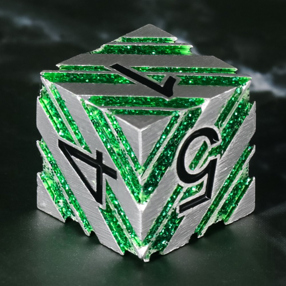 New hot selling RPG Polyhedral dice DND Stripe metal dice entertainment game bulk dice For Board Games
