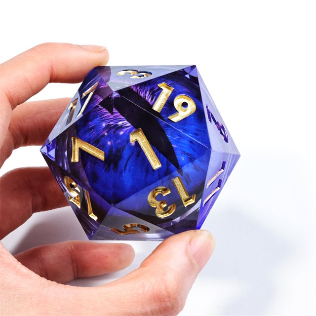 MINI PLANET Dragon Eye Liquid Core Dice Set Polyhedral Resin DND Dice for TRPG Dragon and Dungeon Board Games