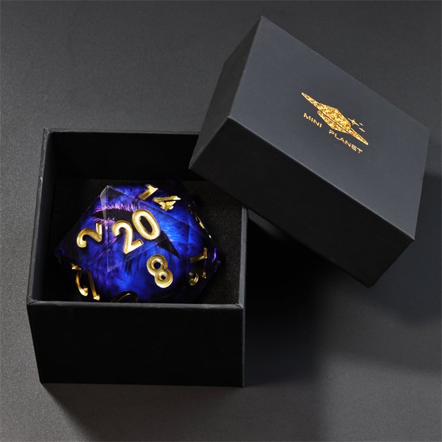 MINI PLANET Dragon Eye Liquid Core Dice Set Polyhedral Resin DND Dice for TRPG Dragon and Dungeon Board Games