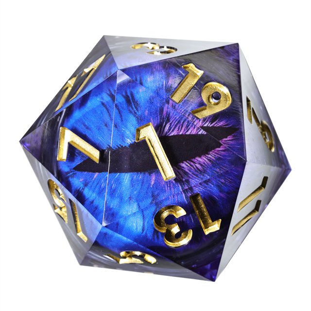 MINI PLANET Dragon Eye Liquid Core Dice Set Polyhedral Resin DND Dice for TRPG Dragon and Dungeon Board Games