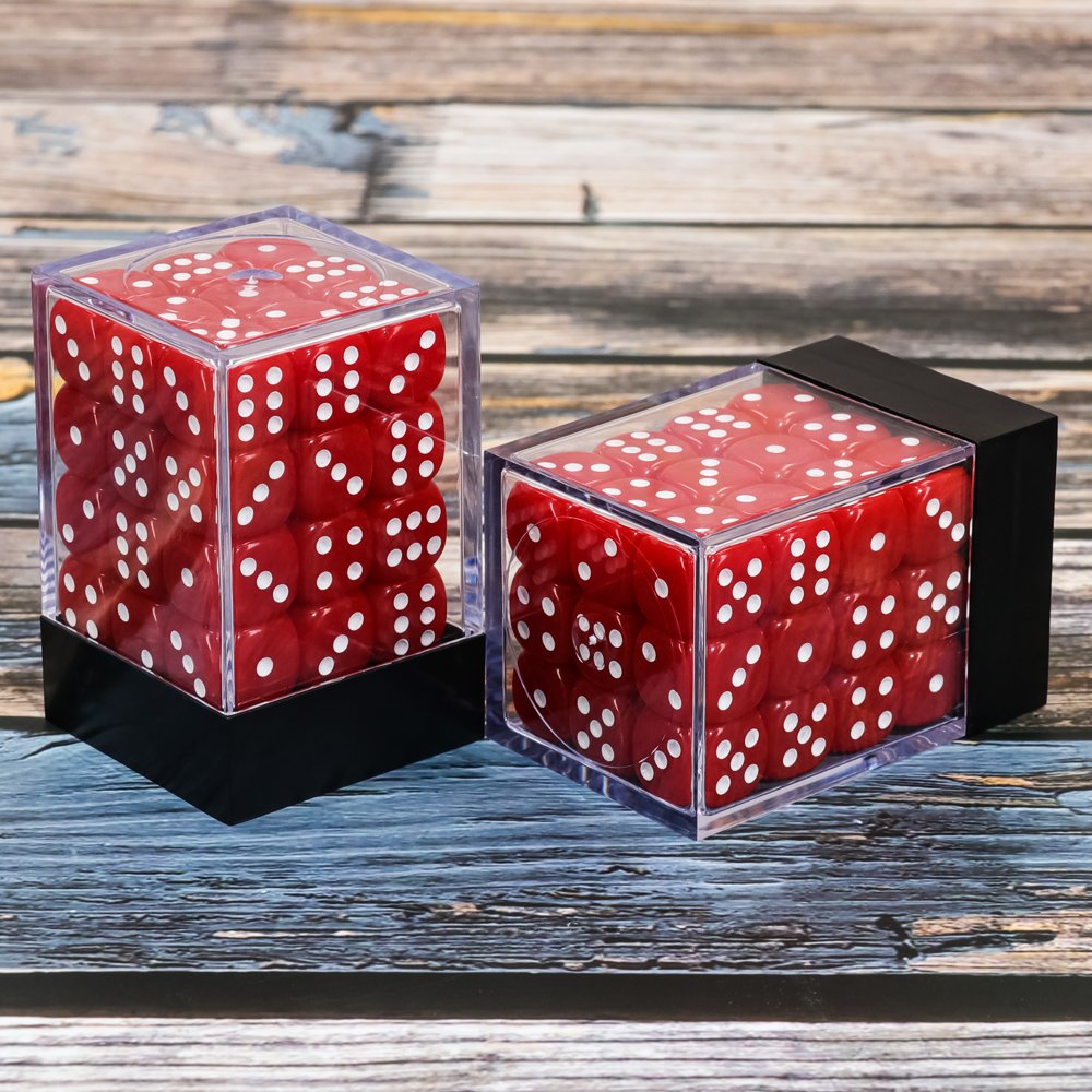 D6 Pip Dice Square Opaque 12mm standard Dice Acrylic Multi-Color Polyhedral Dice Set for RPG DND