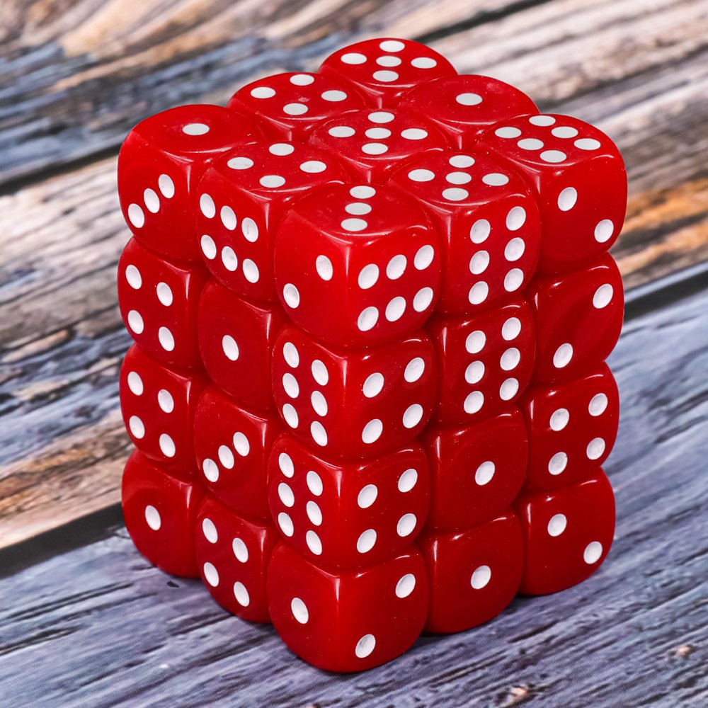 D6 Pip Dice Square Opaque 12mm standard Dice Acrylic Multi-Color Polyhedral Dice Set for RPG DND