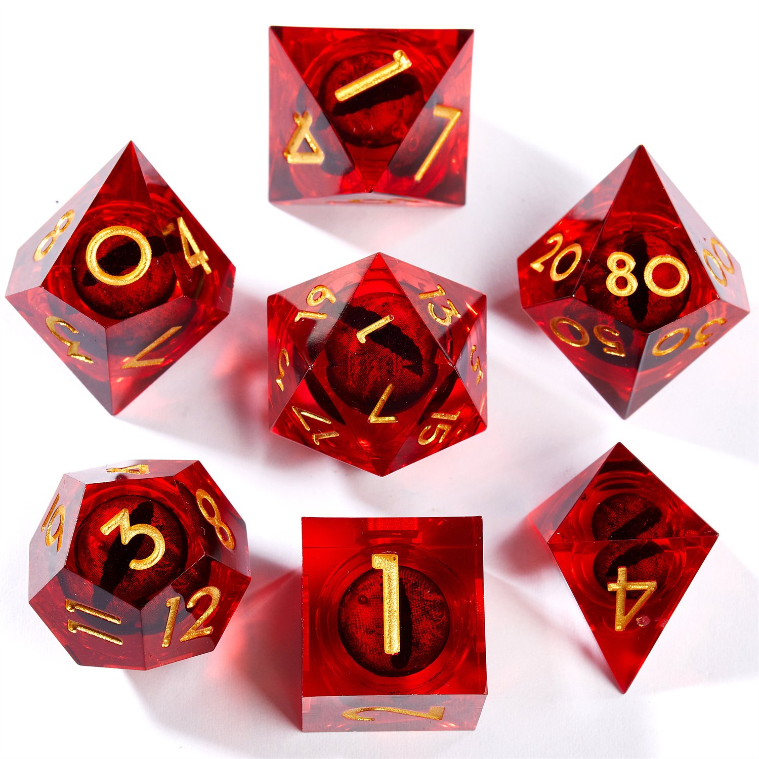 E-commerce Resin Dice D4, D6, D8, D10, D12, D207 Polyhedral Dice DND Dice Set D&D Dragon and Dungeon Dice Hot Selling Items