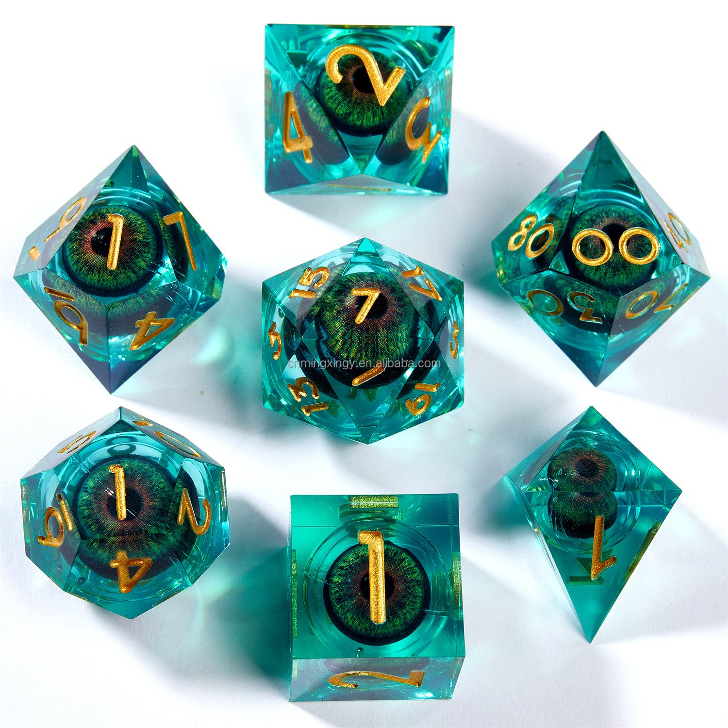 E-commerce Resin Dice D4, D6, D8, D10, D12, D207 Polyhedral Dice DND Dice Set D&D Dragon and Dungeon Dice Hot Selling Items