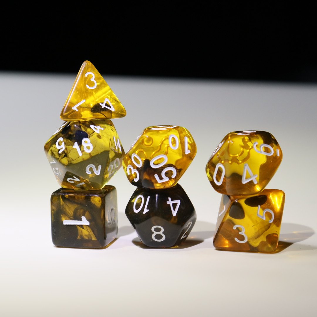 New Acrylic Dice Set DND Dice Polyhedral Transparent Series Dice Game Board Game