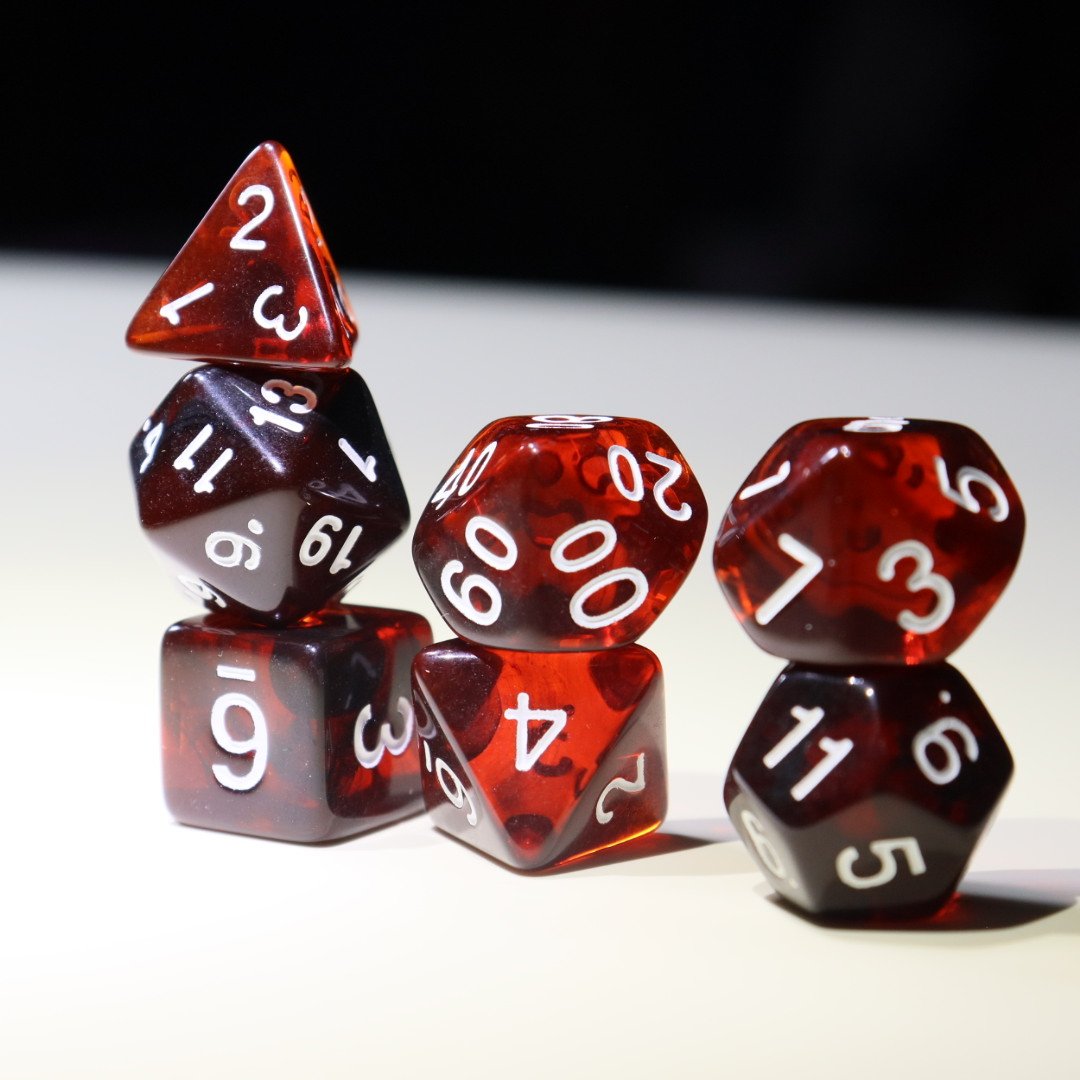 New Acrylic Dice Set DND Dice Polyhedral Transparent Series Dice Game Board Game