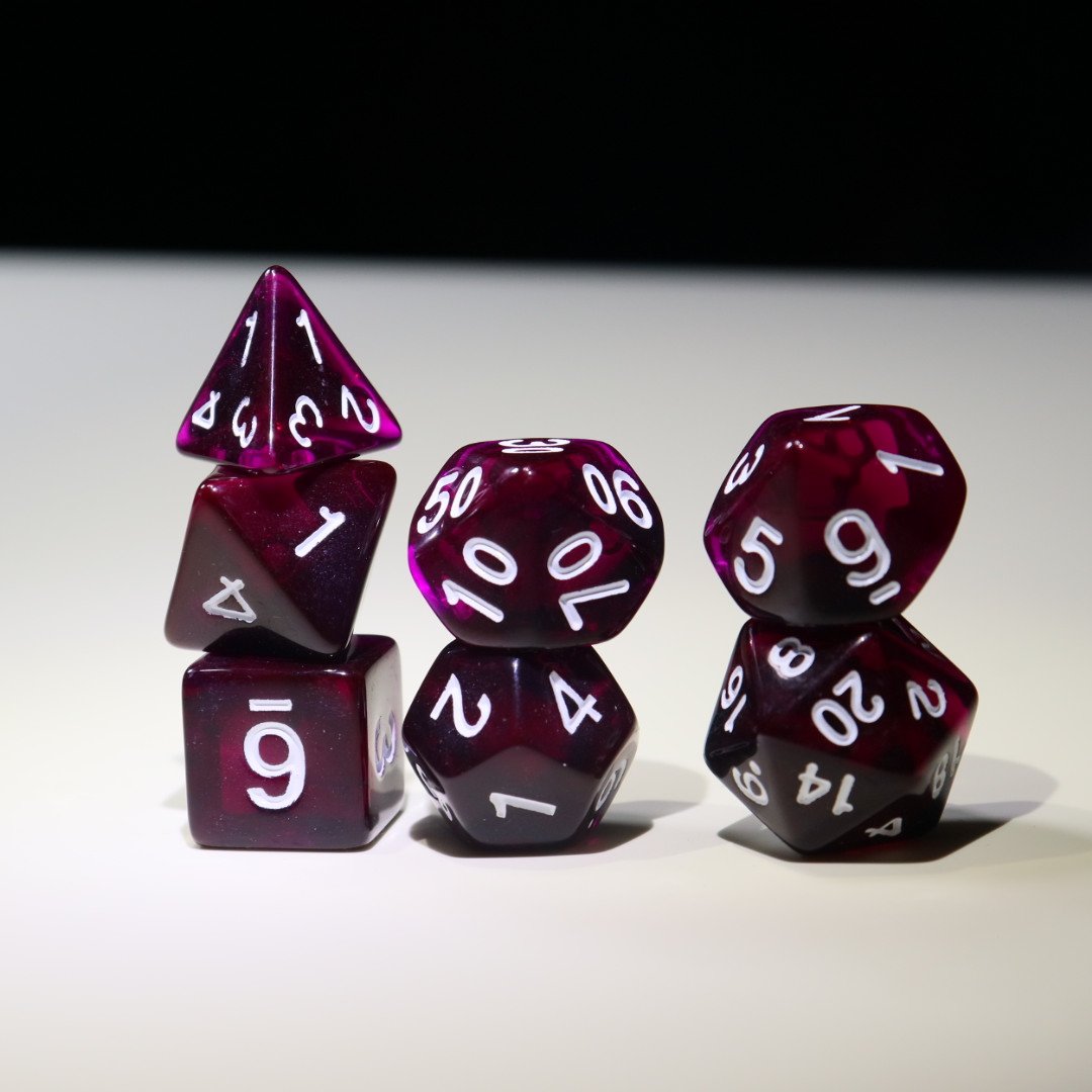 New Acrylic Dice Set DND Dice Polyhedral Transparent Series Dice Game Board Game