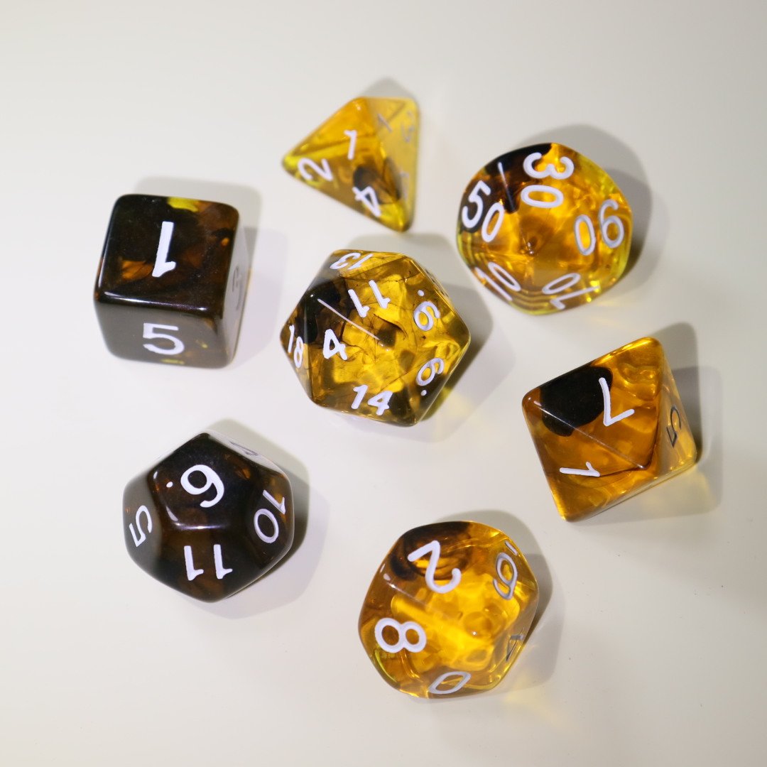 New Acrylic Dice Set DND Dice Polyhedral Transparent Series Dice Game Board Game