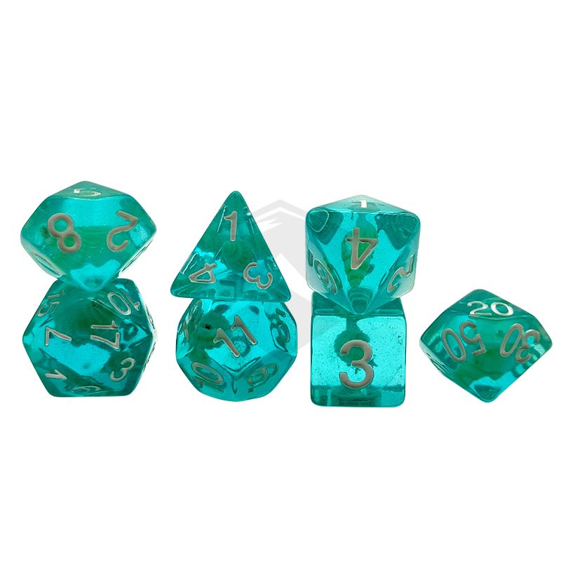 Resin DND Dice Set 7PCS Resin D&D Dice Dungeons and Dragons Dice for Role Playing Games and Tabletop Games