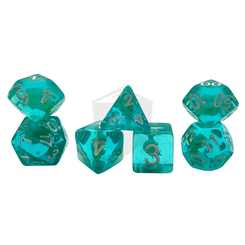 Resin DND Dice Set 7PCS Resin D&D Dice Dungeons and Dragons Dice for Role Playing Games and Tabletop Games