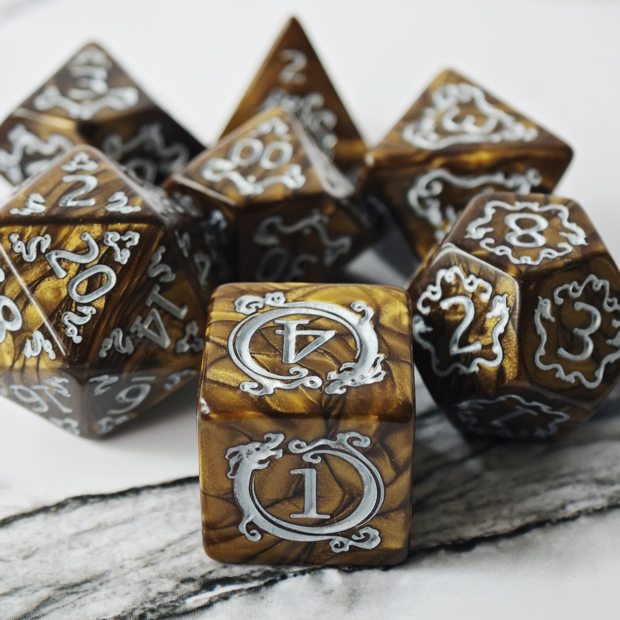 MINI PLANET DND Dice Set Polyhedral Dungeons and Dragons Acrylic Colored Dice Set For TRPG Wholesale Acrylic Plastic Dice
