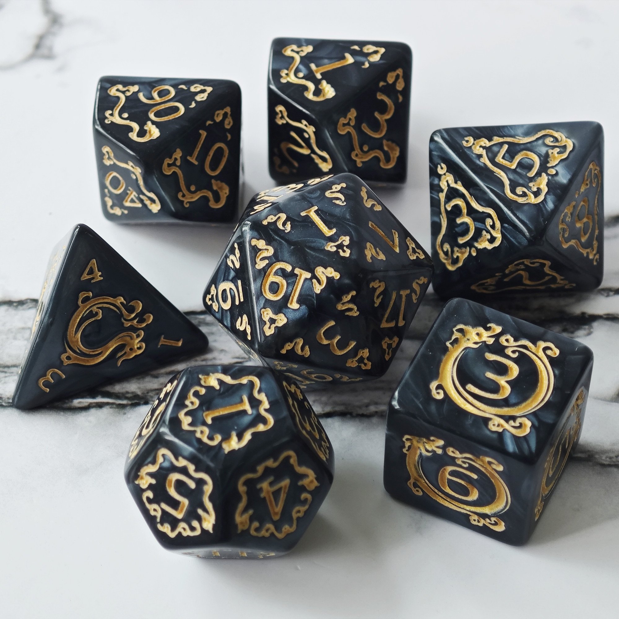 MINI PLANET DND Dice Set Polyhedral Dungeons and Dragons Acrylic Colored Dice Set For TRPG Wholesale Acrylic Plastic Dice