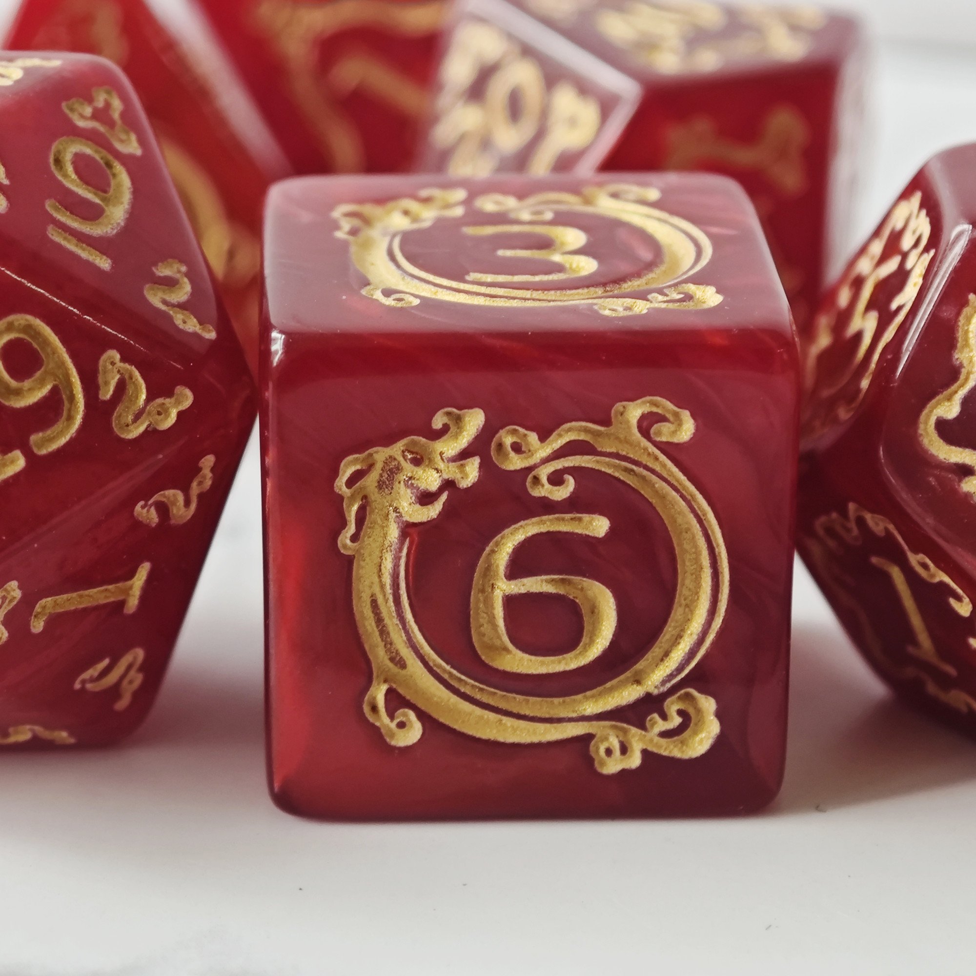 MINI PLANET DND Dice Set Polyhedral Dungeons and Dragons Acrylic Colored Dice Set For TRPG Wholesale Acrylic Plastic Dice