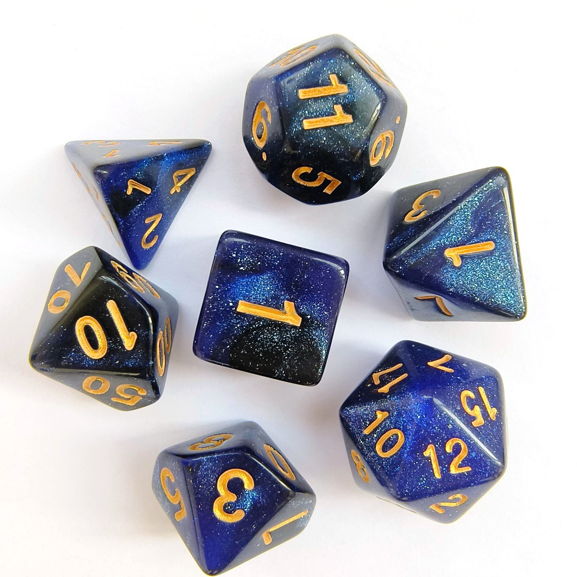 high quality Dungeons And Dragons Dice Set games polyhedral acrylic rpg d20 Starry sky color dnd dice set