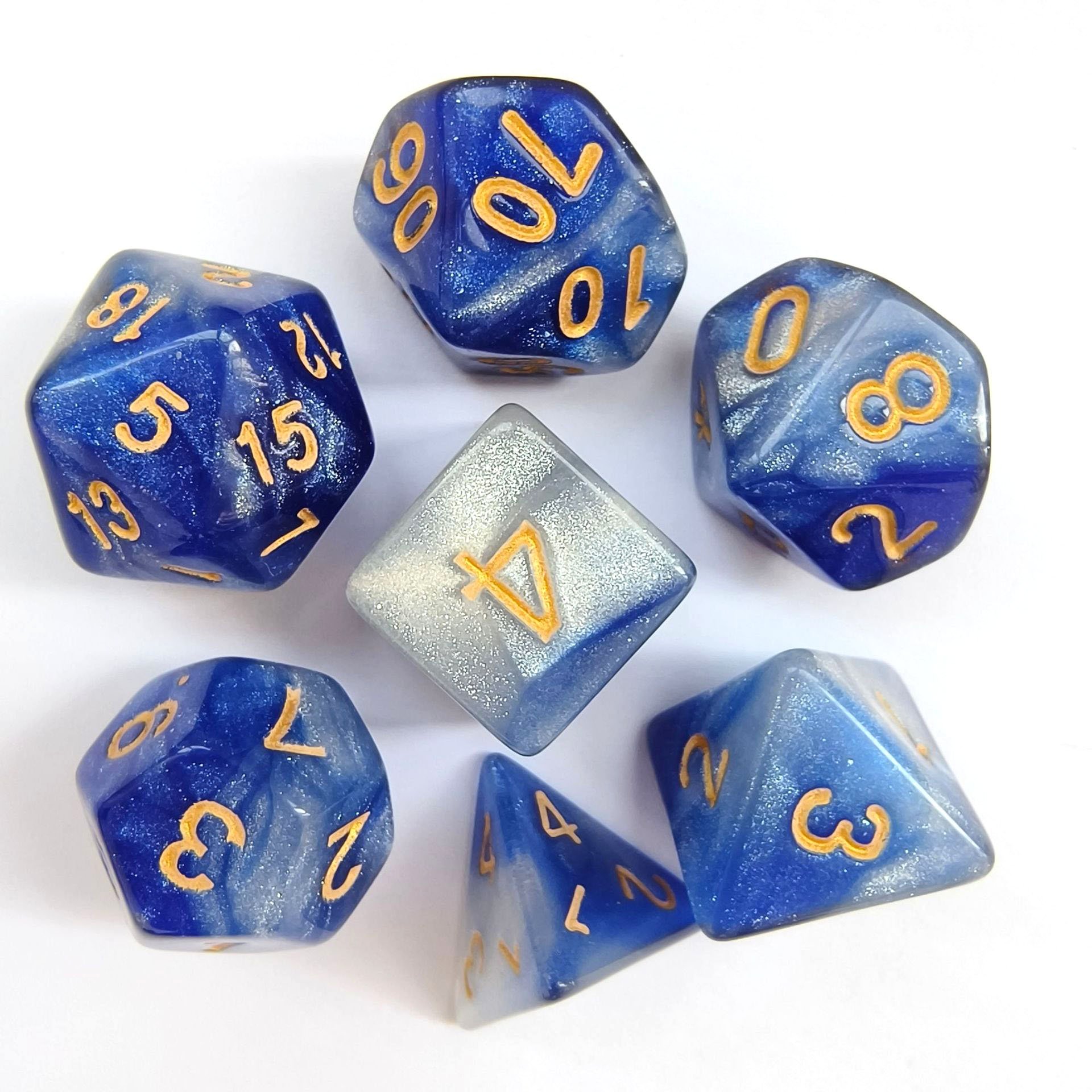 high quality Dungeons And Dragons Dice Set games polyhedral acrylic rpg d20 Starry sky color dnd dice set