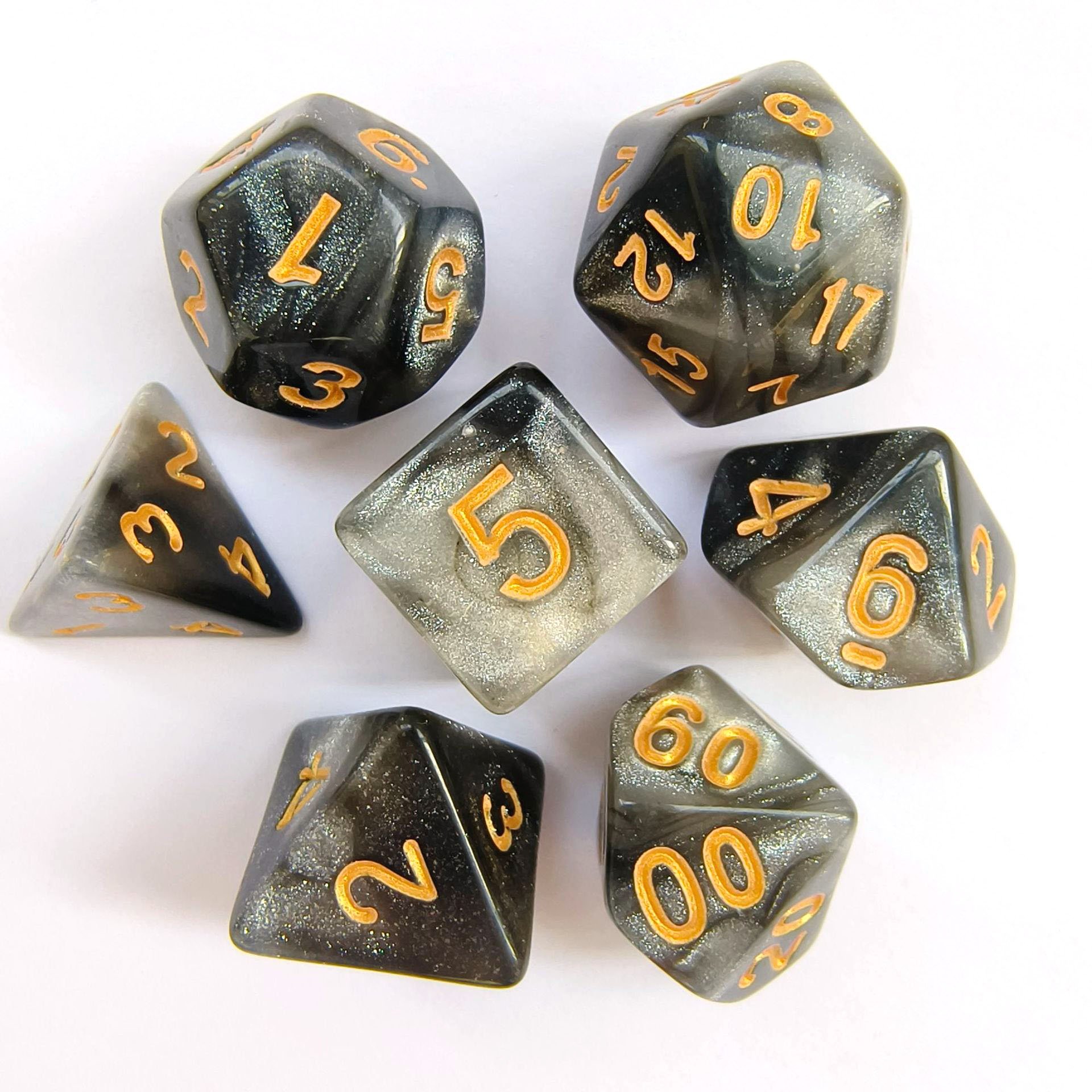 high quality Dungeons And Dragons Dice Set games polyhedral acrylic rpg d20 Starry sky color dnd dice set