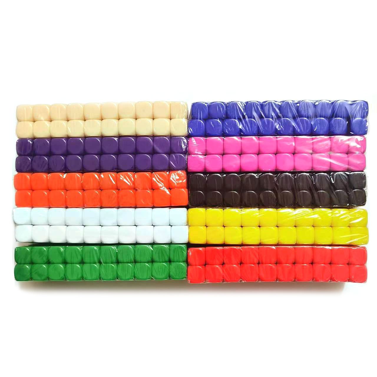 Wholesale 16mm multi color rounded custom engraving logo silk screen pattern blank dice