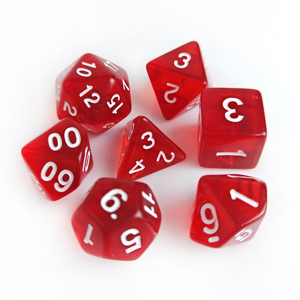 9 Colors Polyhedral 16mm Acrylic Transparent Dice for Dungeons and Dragons RPG Board Games Custom Wholesale DND Dice Set
