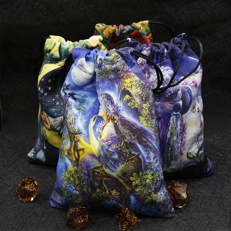 Custom Embroidered Or Printed Velvet Bags For Dice