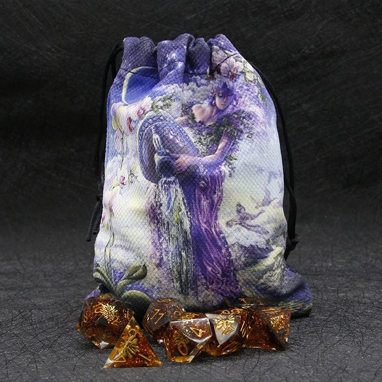 Custom Embroidered Or Printed Velvet Bags For Dice