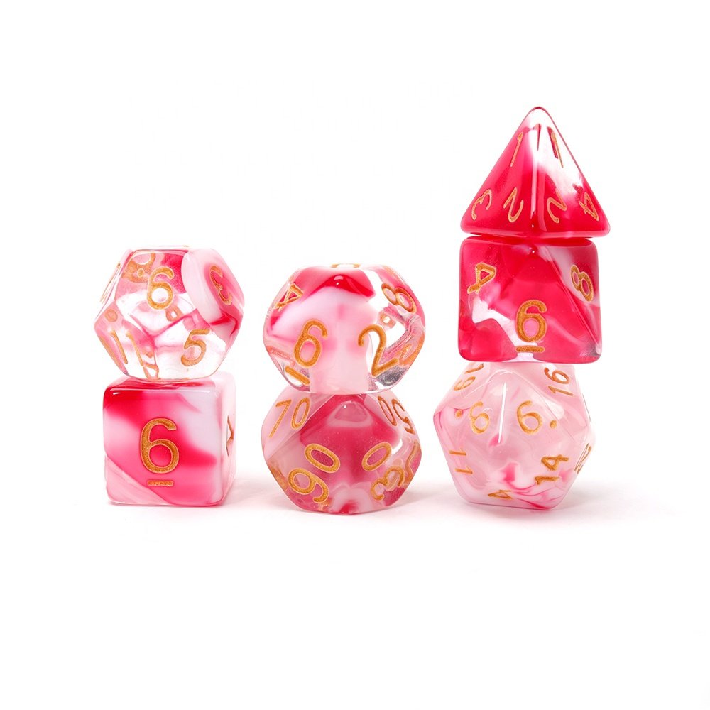 Polyhedral Resin Dice DND Board Game Rolling Dice Custom Rpg Acrylic Dice Set
