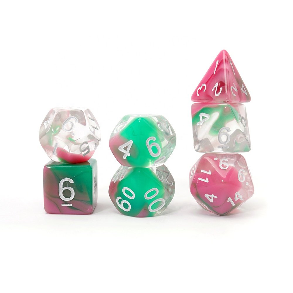 Polyhedral Resin Dice DND Board Game Rolling Dice Custom Rpg Acrylic Dice Set