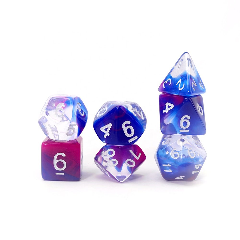 Polyhedral Resin Dice DND Board Game Rolling Dice Custom Rpg Acrylic Dice Set