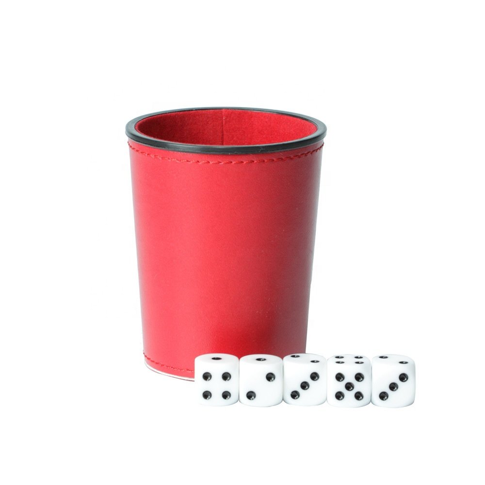 Dice Cup Manufacturer Luxury Leather Custom Backgammon Plastic Game Poker Dice Shaker Cup