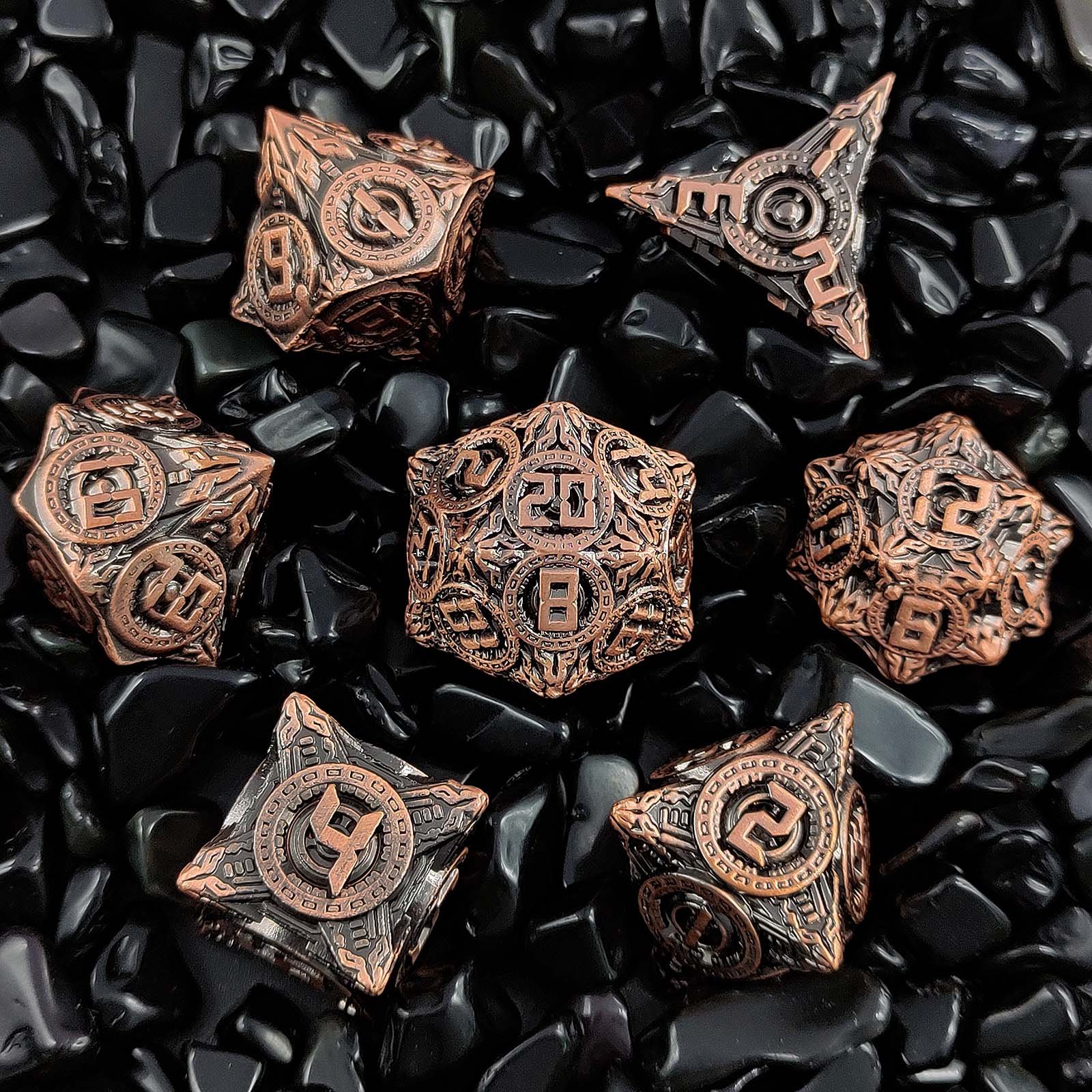 Mini Polyhedral DND & RPG Metal Dice Set for Dungeons and Dragons Custom Tabletop Gaming Adventures Board Games