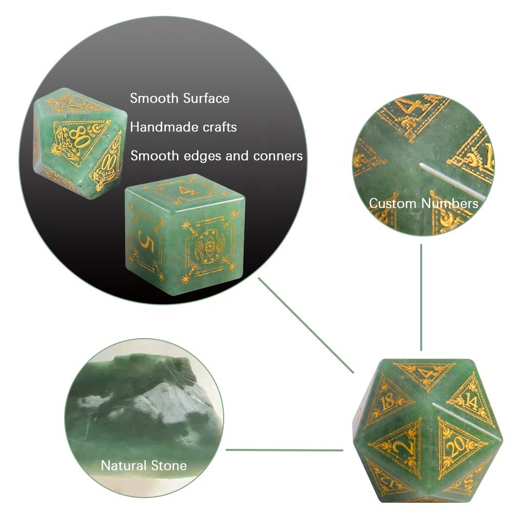 Custom Board Game Dice Set RPG DND Gem Stone Dice For Dungeons and Dragons Role-playing Games