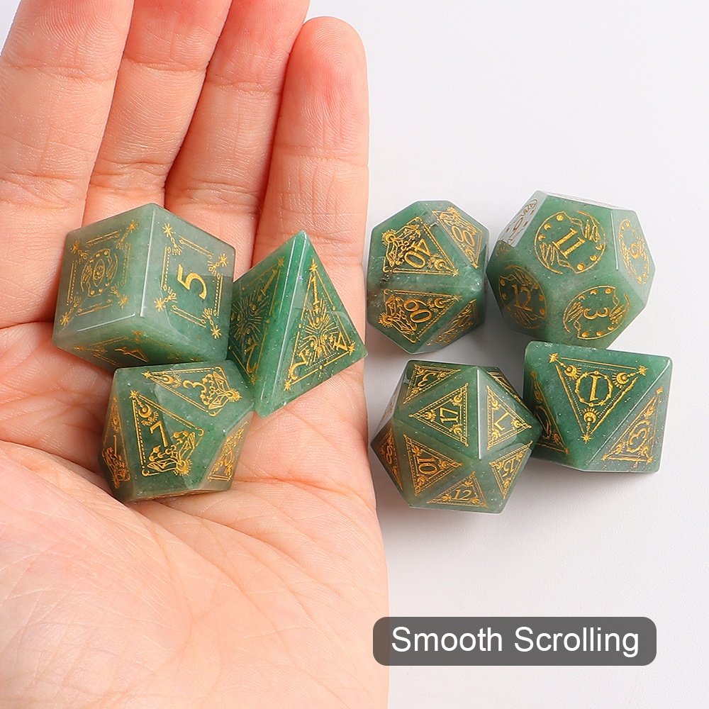 Custom Board Game Dice Set RPG DND Gem Stone Dice For Dungeons and Dragons Role-playing Games