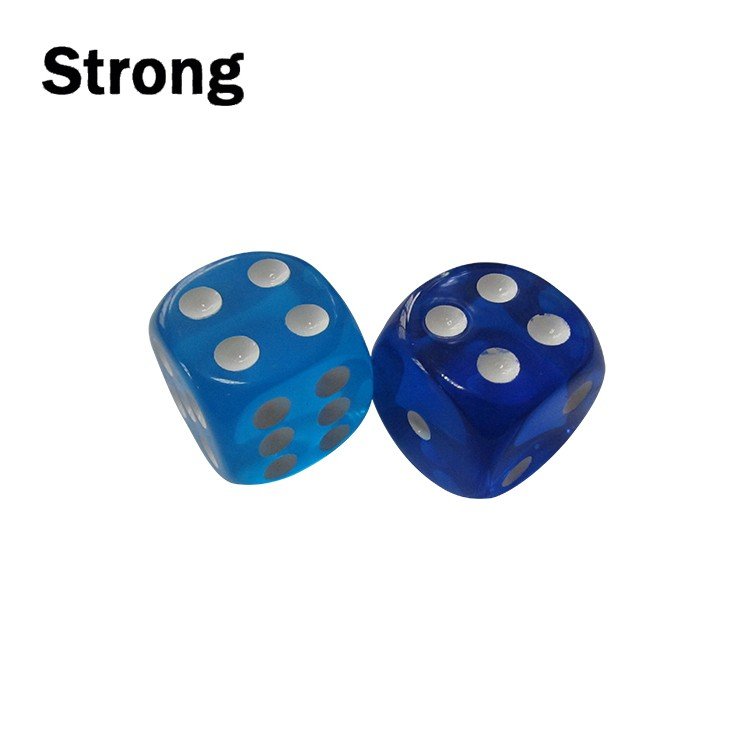 colorful transparent acrylic crystal dice 100 pcs per set for table game