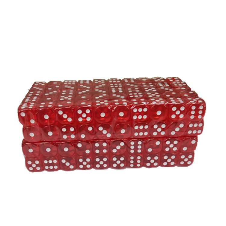 colorful transparent acrylic crystal dice 100 pcs per set for table game