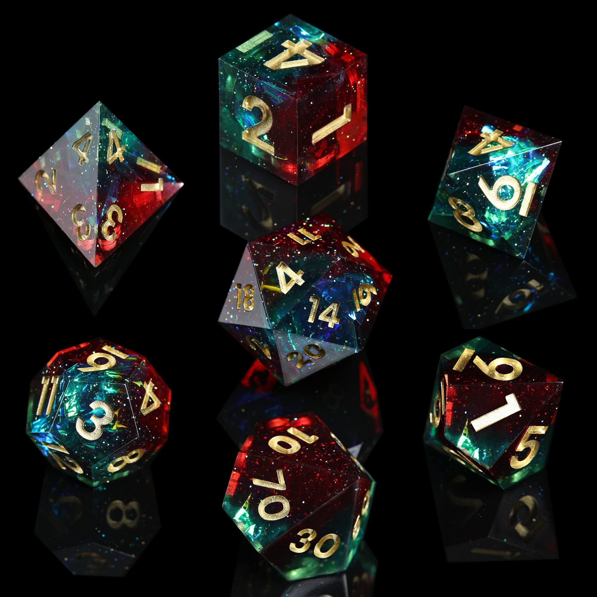 Handmade customized Rolling Dice Goblin Glitter Dice RPG custom Resin Dice