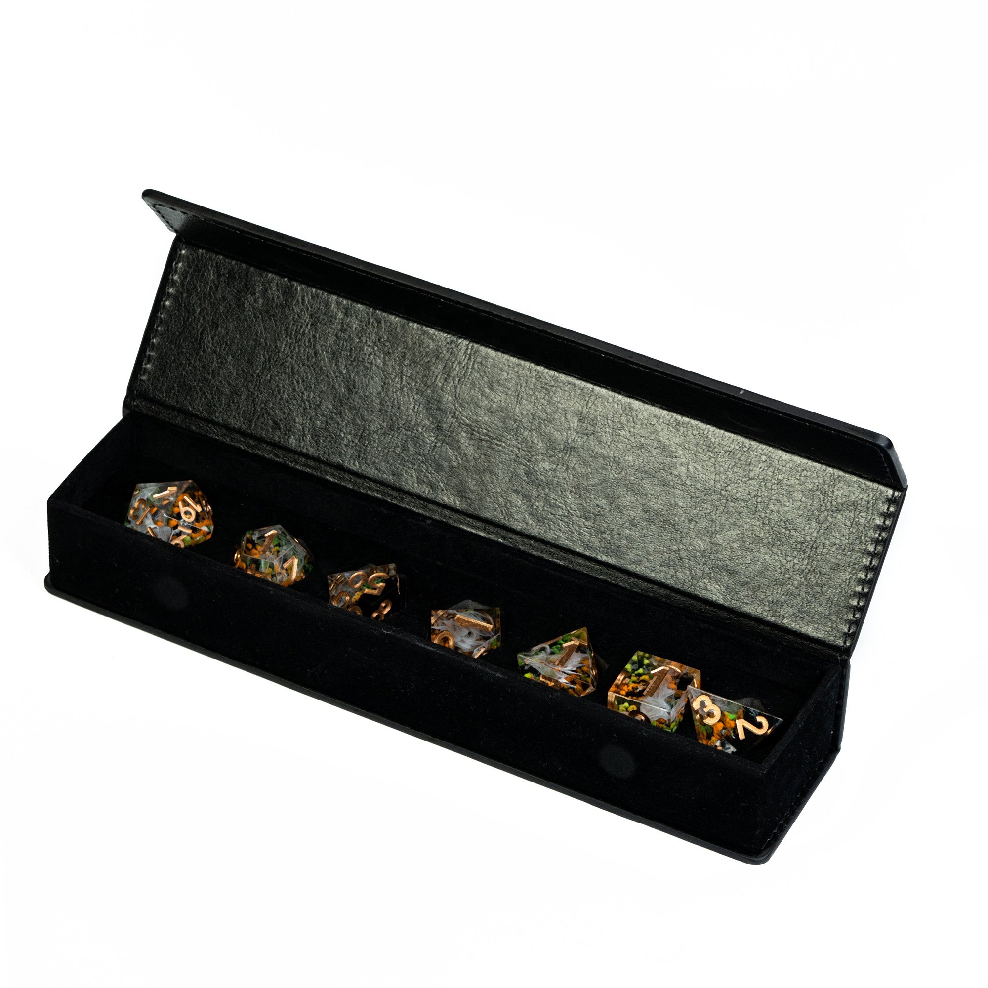Udixi sharp edge dice Polyhedral Resin RPG dungeons and dragons Dice Set Golden Peak
