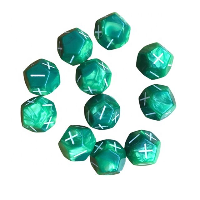 Custom D12 D20 Acrylic Engraved and Printed Dice for Board Education Family Games