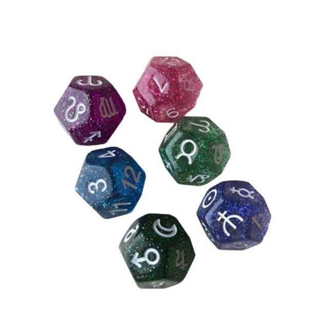 Custom D12 D20 Acrylic Engraved and Printed Dice for Board Education Family Games