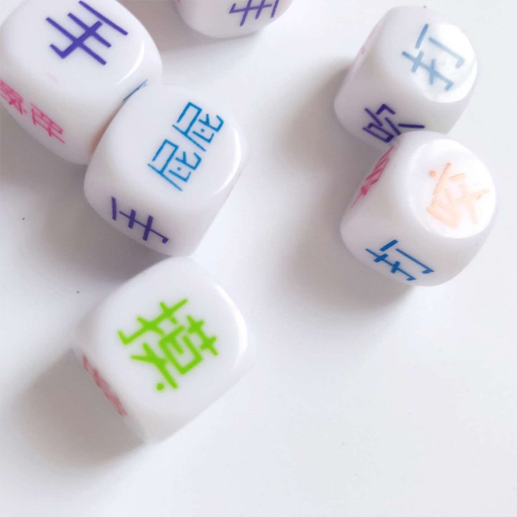 Acrylic 16mm Glow Sex Game Dice Toys Valentine's Day Date Night Gifts Fun Auxiliary Dice for Couples