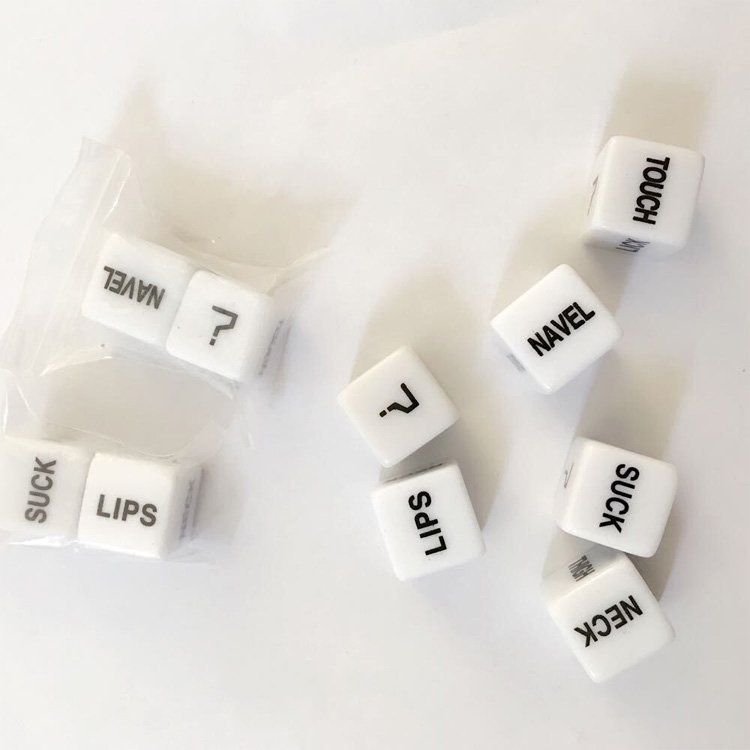 Acrylic 16mm Glow Sex Game Dice Toys Valentine's Day Date Night Gifts Fun Auxiliary Dice for Couples